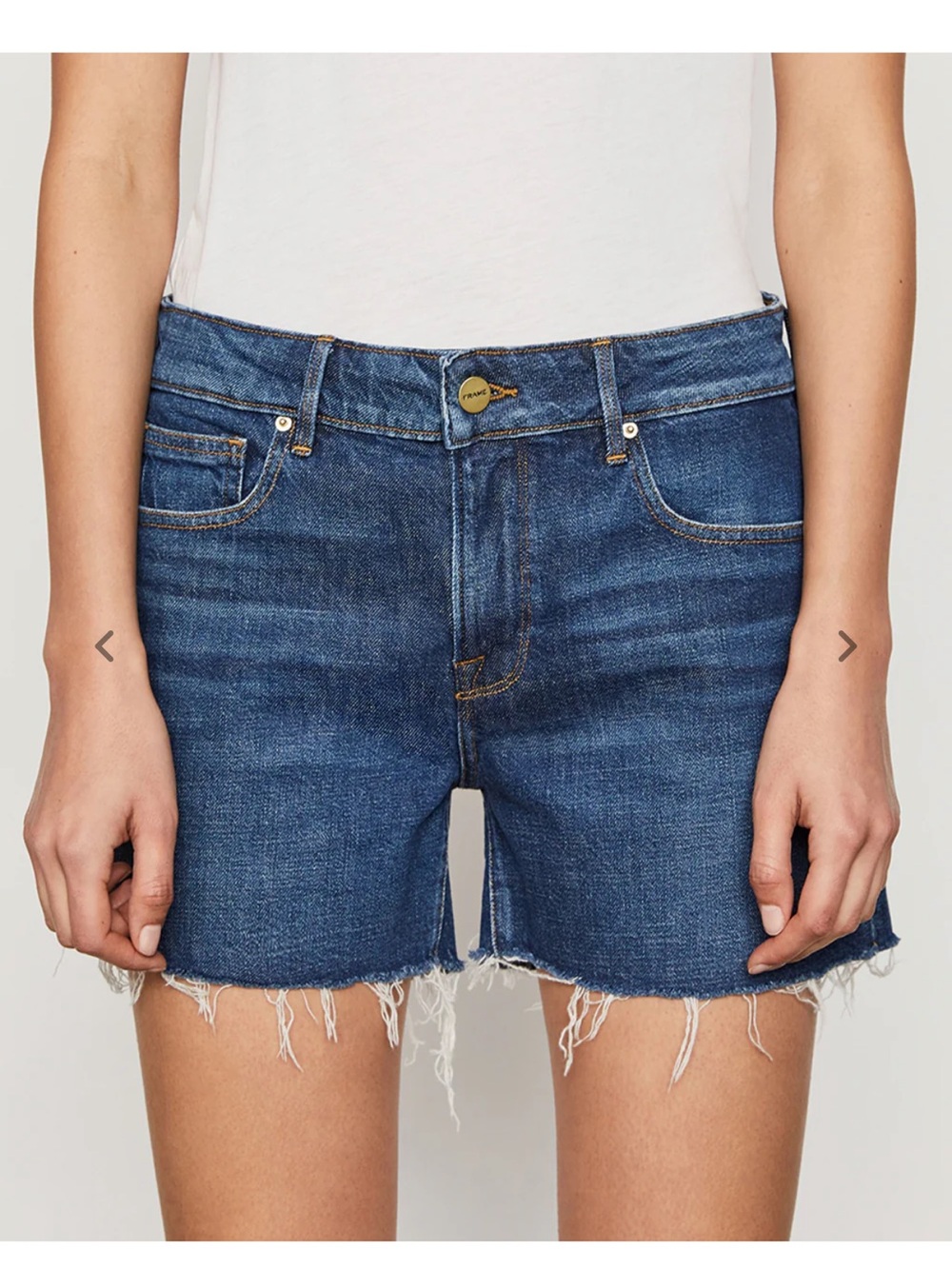 Frame Le Garçon ray fray shorts Clint size 24 NWT